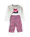 A White Pyjama Sets from Retykle in size 10Y for girl. (Front View)
