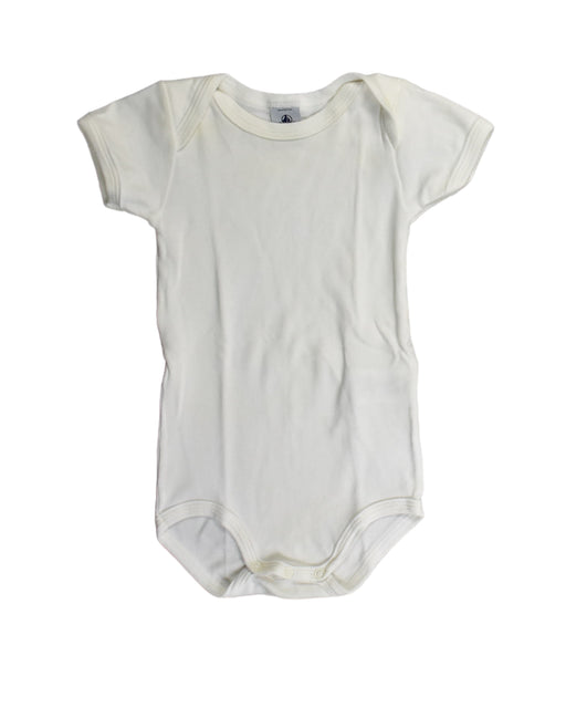 A White Bodysuits from Petit Bateau in size 3-6M for neutral. (Front View)