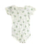 A White Bodysuits from Petit Bateau in size 3-6M for girl. (Back View)