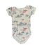 A White Bodysuits from Petit Bateau in size 3-6M for neutral. (Front View)