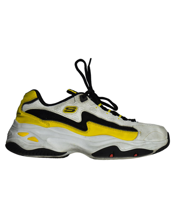 A White Sneakers from Skechers in size 12Y for boy. (Front View)