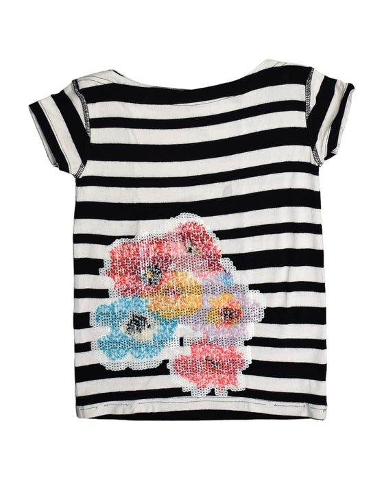 A Black T Shirts from Rykiel Enfant in size 4T for girl. (Front View)
