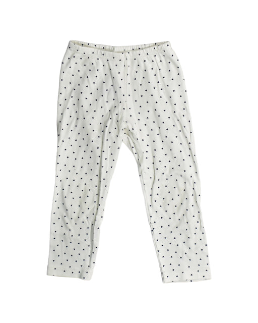 A White Leggings from Petit Bateau in size 2T for girl. (Front View)