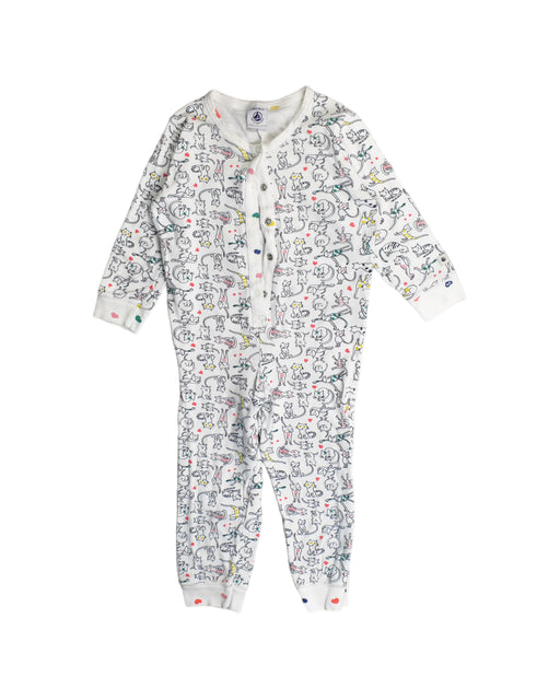 A White Jumpsuits from Petit Bateau in size 2T for neutral. (Front View)
