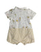 A White Rompers from Le Petit Society in size 3-6M for boy. (Back View)