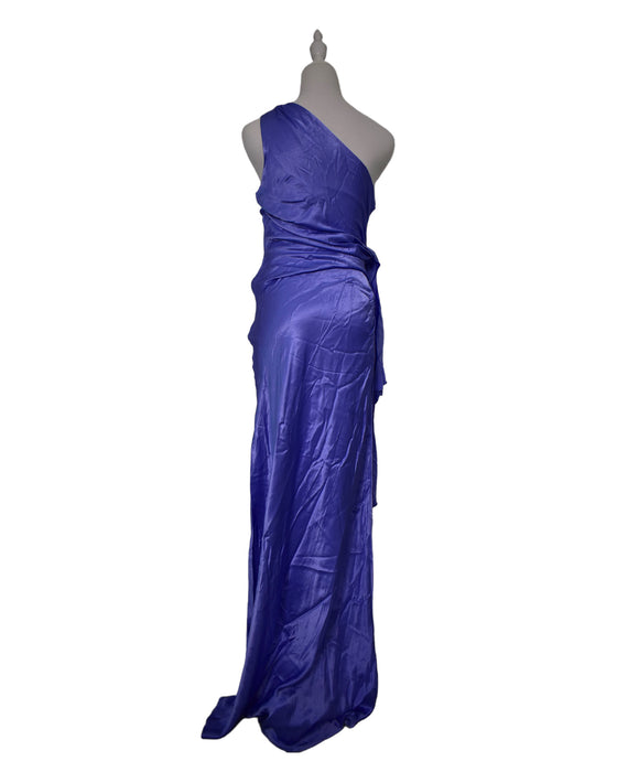A Purple Sleeveless Dresses from Meshki in size S for maternity. (Back View)