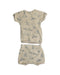 A Beige Shorts Sets from Wilson & Frenchy in size 3-6M for boy. (Back View)