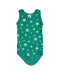 A Green Sleeveless Bodysuits from Petit Bateau in size 6-12M for neutral. (Front View)