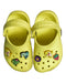 A Yellow Sandals from Crocs in size 18-24M for girl. (Back View)
