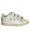 A White Sneakers from Adidas in size 4T for boy. (Front View)