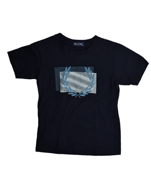 A Black T Shirts from Fred Perry in size 5T for boy. (Front View)