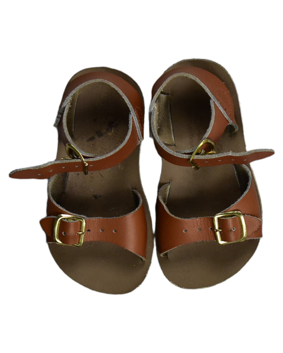 A Brown Sandals from Sun-San in size 18-24M for girl. (Back View)
