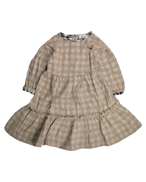 A Brown Long Sleeve Dresses from Buho in size 3T for girl. (Front View)