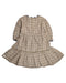 A Brown Long Sleeve Dresses from Buho in size 3T for girl. (Back View)