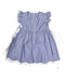 A Blue Sleeveless Dresses from Il Gufo in size 2T for girl. (Back View)