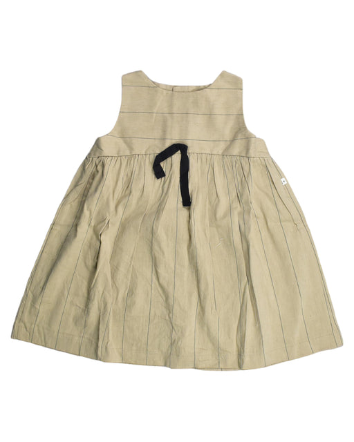 A Beige Sleeveless Dresses from 1 + in the family in size 3T for girl. (Front View)