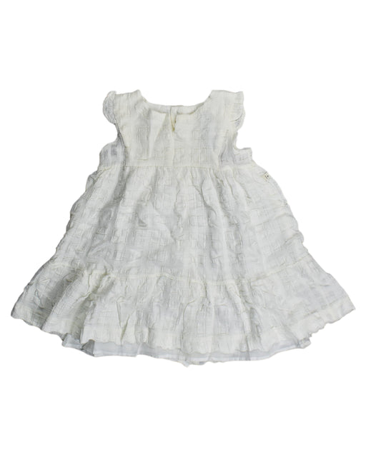 A White Sleeveless Dresses from 1 + in the family in size 3T for girl. (Front View)