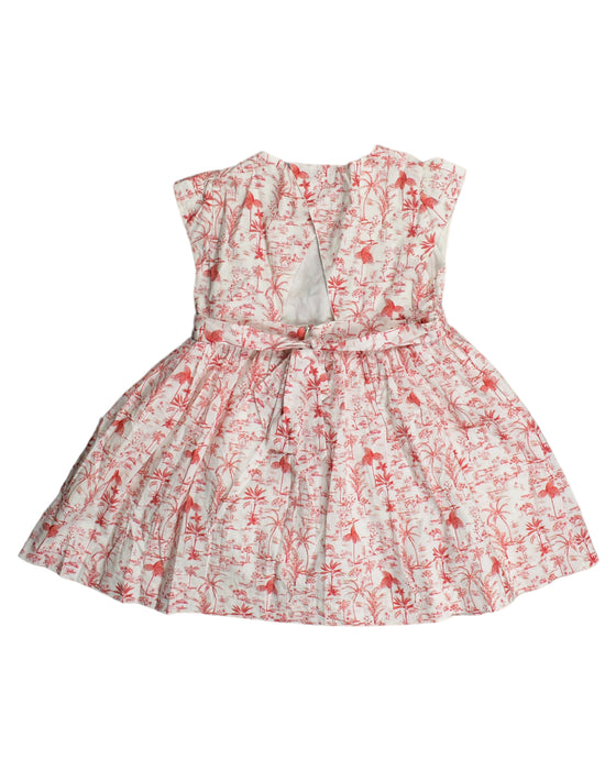 A White Sleeveless Dresses from Chateau de Sable in size 3T for girl. (Back View)