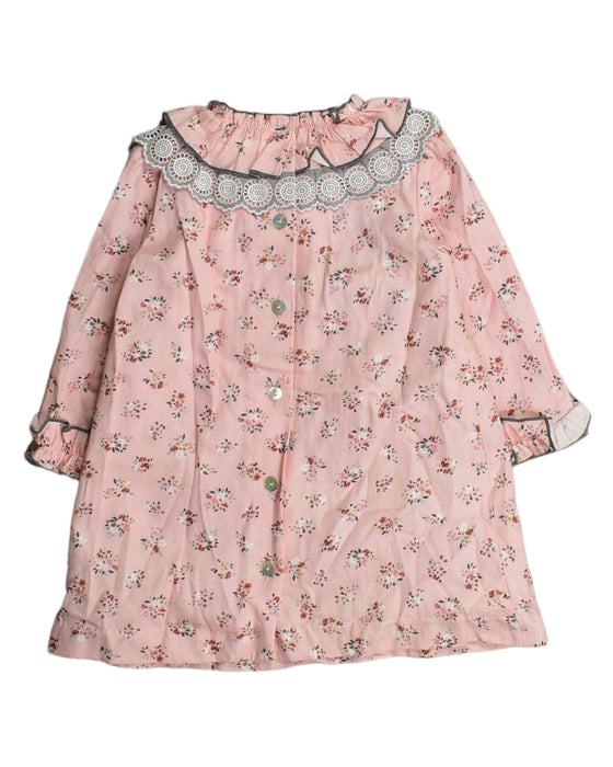 A Pink Long Sleeve Dresses from Foque in size 18-24M for girl. (Back View)