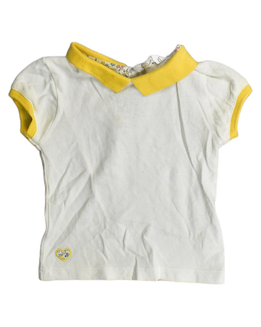 A White Short Sleeve Tops from Chateau de Sable in size 18-24M for girl. (Front View)