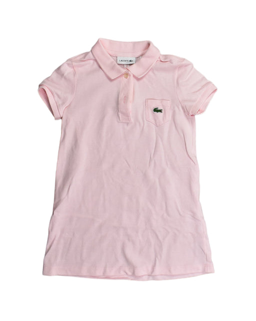 A Pink Short Sleeve Dresses from Lacoste in size 4T for girl. (Front View)