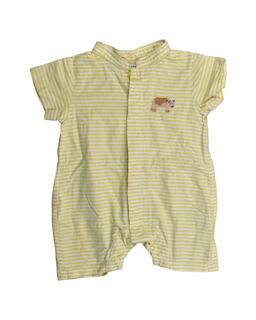 A Yellow Rompers from Sea Apple in size 3-6M for boy. (Front View)