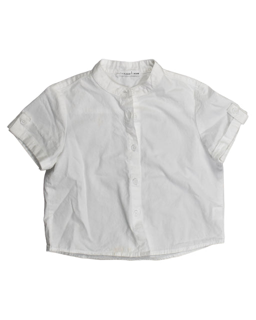 A White Shirts from Minnow in size 4T for boy. (Front View)