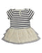 A White Short Sleeve Dresses from Petit Bateau in size 12-18M for girl. (Back View)