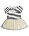 A White Short Sleeve Dresses from Petit Bateau in size 12-18M for girl. (Front View)