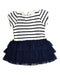 A White Short Sleeve Dresses from Petit Bateau in size 12-18M for girl. (Front View)