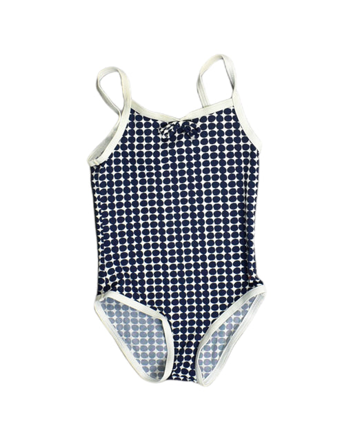 A White Swimsuits from Petit Bateau in size 3T for girl. (Front View)