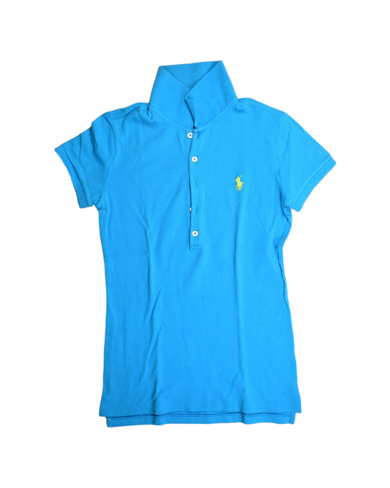 A Blue Short Sleeve Polos from Ralph Lauren in size XS for girl. (Front View)