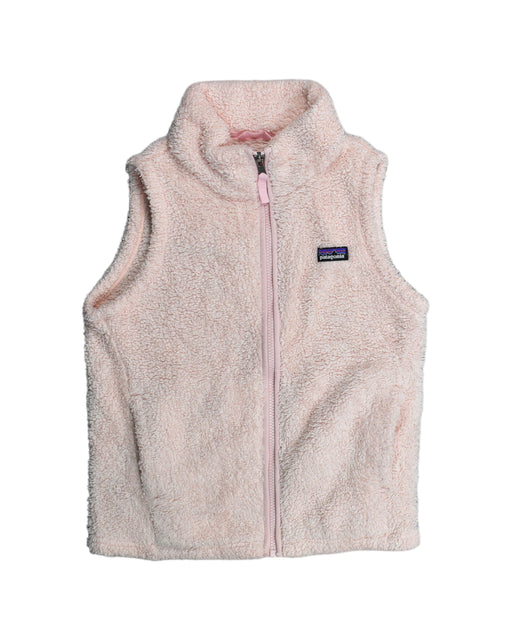 A Pink Outerwear Vests from Patagonia in size 12Y for girl. (Front View)