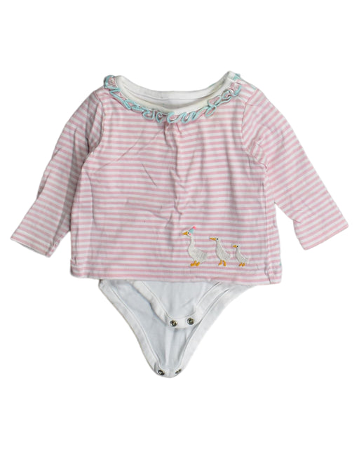 A Pink Bodysuits from Joules in size 0-3M for girl. (Front View)