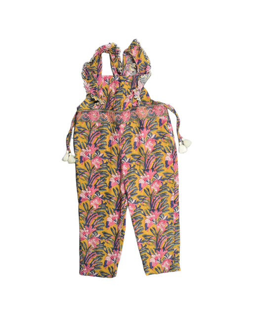 A Yellow Jumpsuits from Louise Misha in size 12-18M for girl. (Front View)