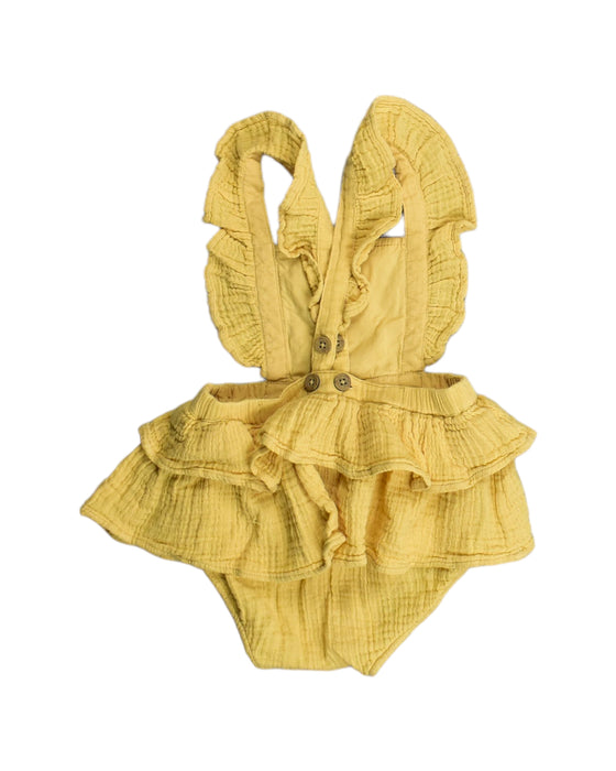 A Yellow Bodysuits from Newbie in size 12-18M for girl. (Back View)