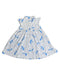 A White Sleeveless Dresses from Le Petit Society in size 6-12M for girl. (Back View)