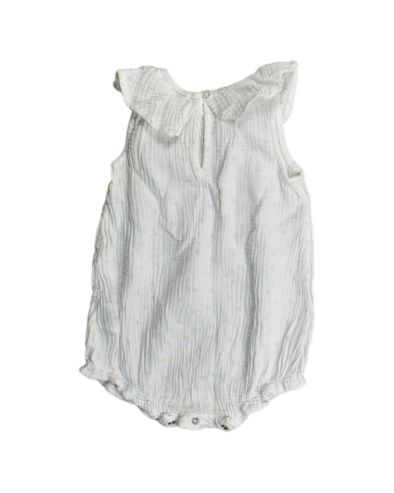 A White Bodysuits from Seed in size 6-12M for girl. (Back View)
