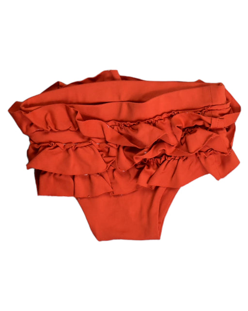 A Red Swim Shorts from maed in size 2T for girl. (Front View)