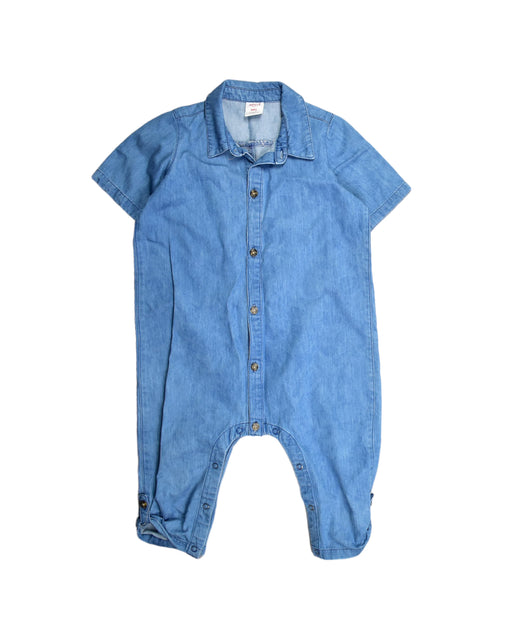 A Blue Short Sleeve Jumpsuits from Seed in size 18-24M for neutral. (Front View)