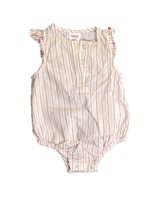 A Pink Bodysuits from Seed in size 0-3M for girl. (Front View)