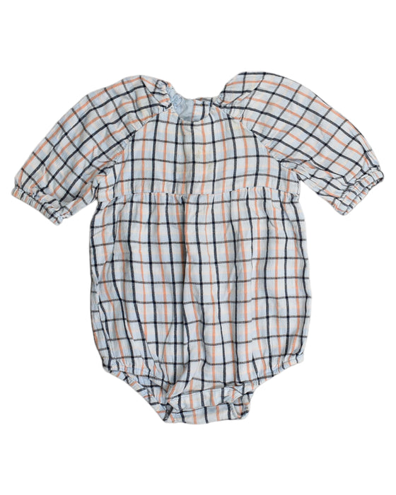 A Blue Bodysuits from Seed in size 6-12M for girl. (Front View)