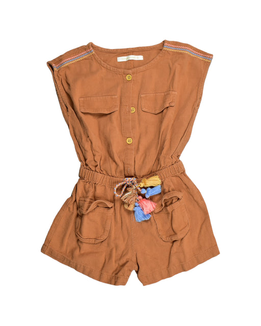 A Brown Rompers from Gingersnaps in size 6T for girl. (Front View)