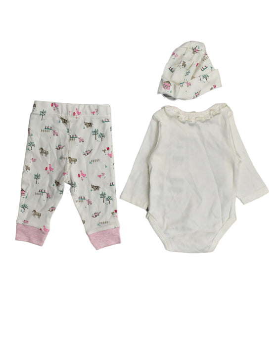 A White Gift Sets from Purebaby in size 0-3M for girl. (Back View)