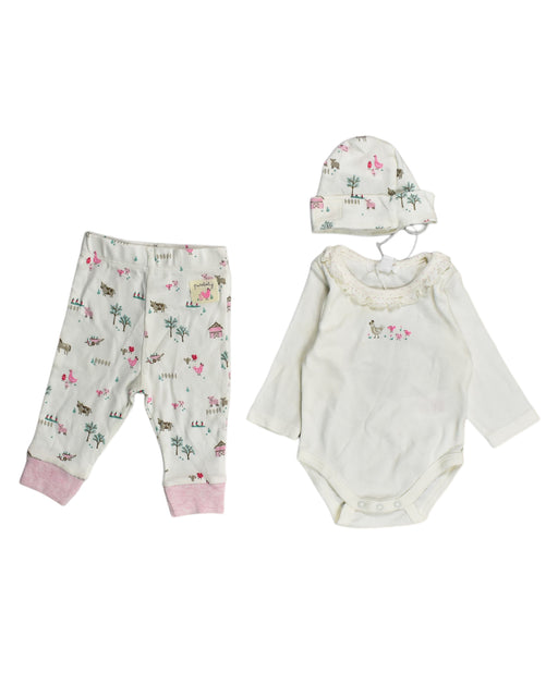 A White Gift Sets from Purebaby in size 0-3M for girl. (Front View)
