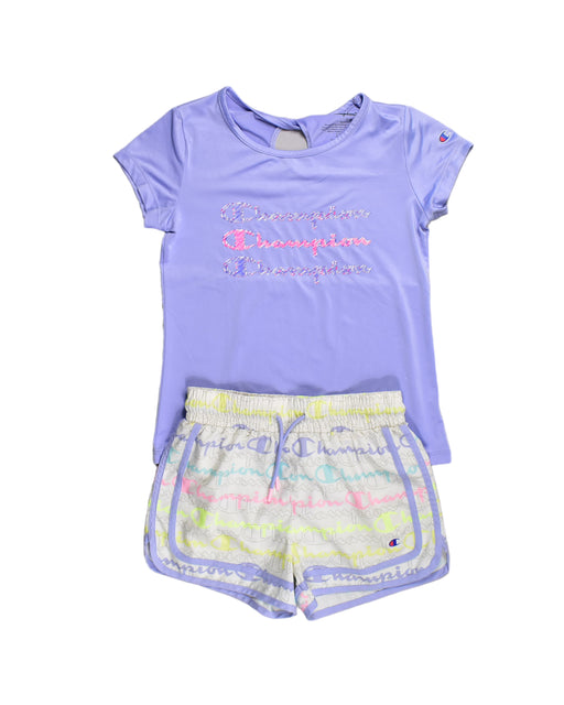 A Purple Shorts Sets from Champion in size 8Y for girl. (Front View)