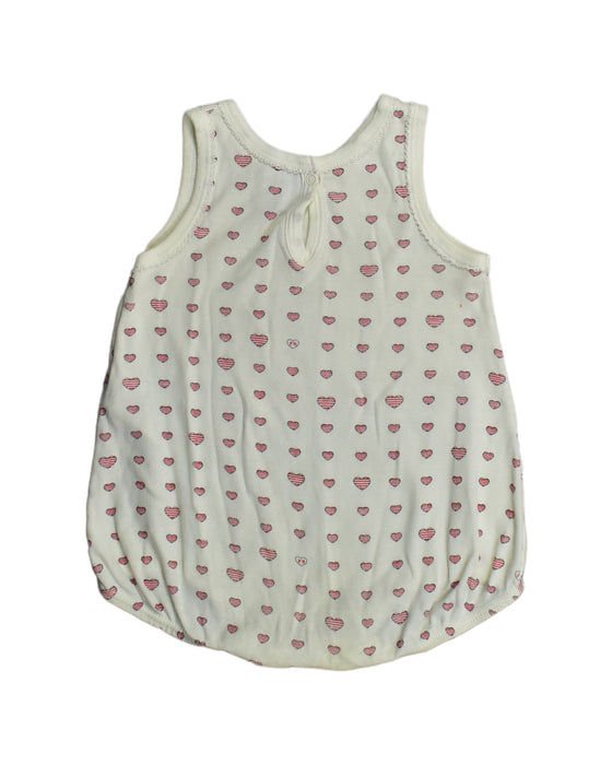 A White Bodysuits from Petit Bateau in size 3-6M for girl. (Back View)