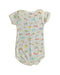 A White Bodysuits from Petit Bateau in size 6-12M for girl. (Front View)