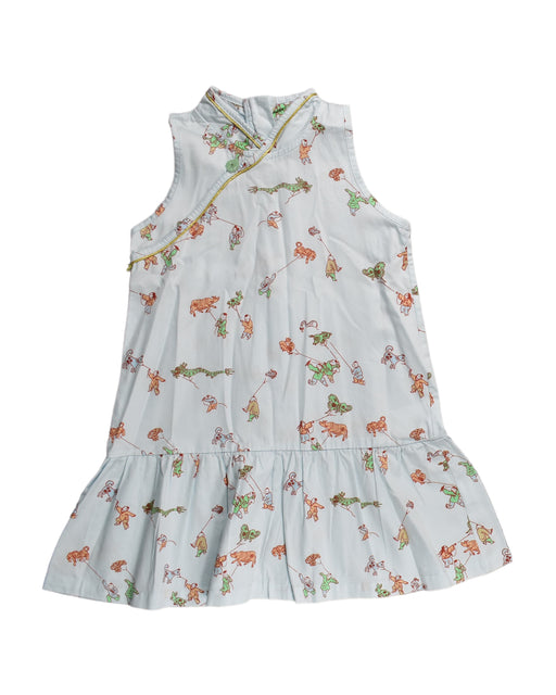 A White Sleeveless Dresses from Elly in size 3T for girl. (Front View)