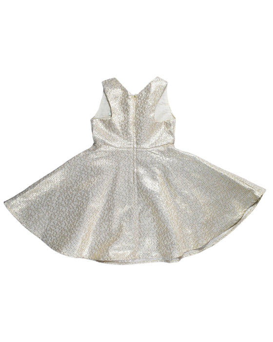 A Silver Sleeveless Dresses from bloomB in size 2T for girl. (Back View)